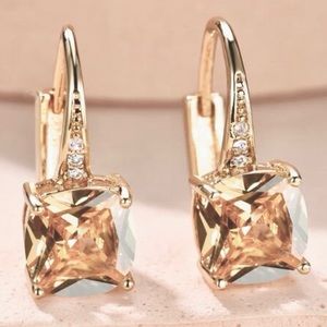 Swarovski Elements Peach Crystal Earrings